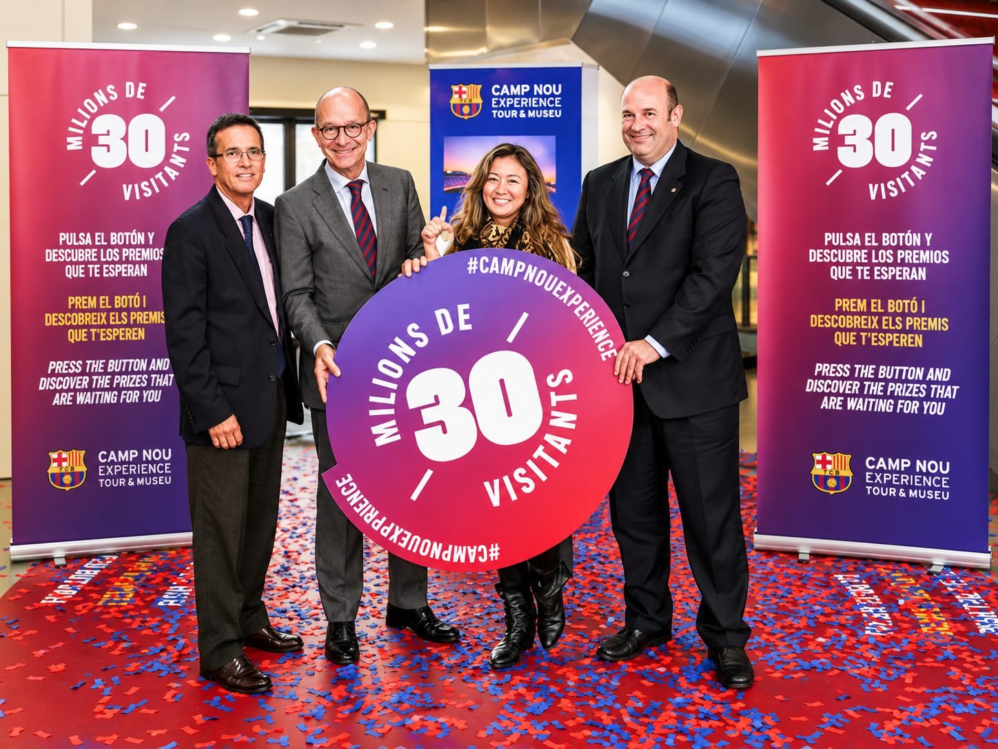 Installation 30 Milions de visitants for FC Barcelona, Barcelona