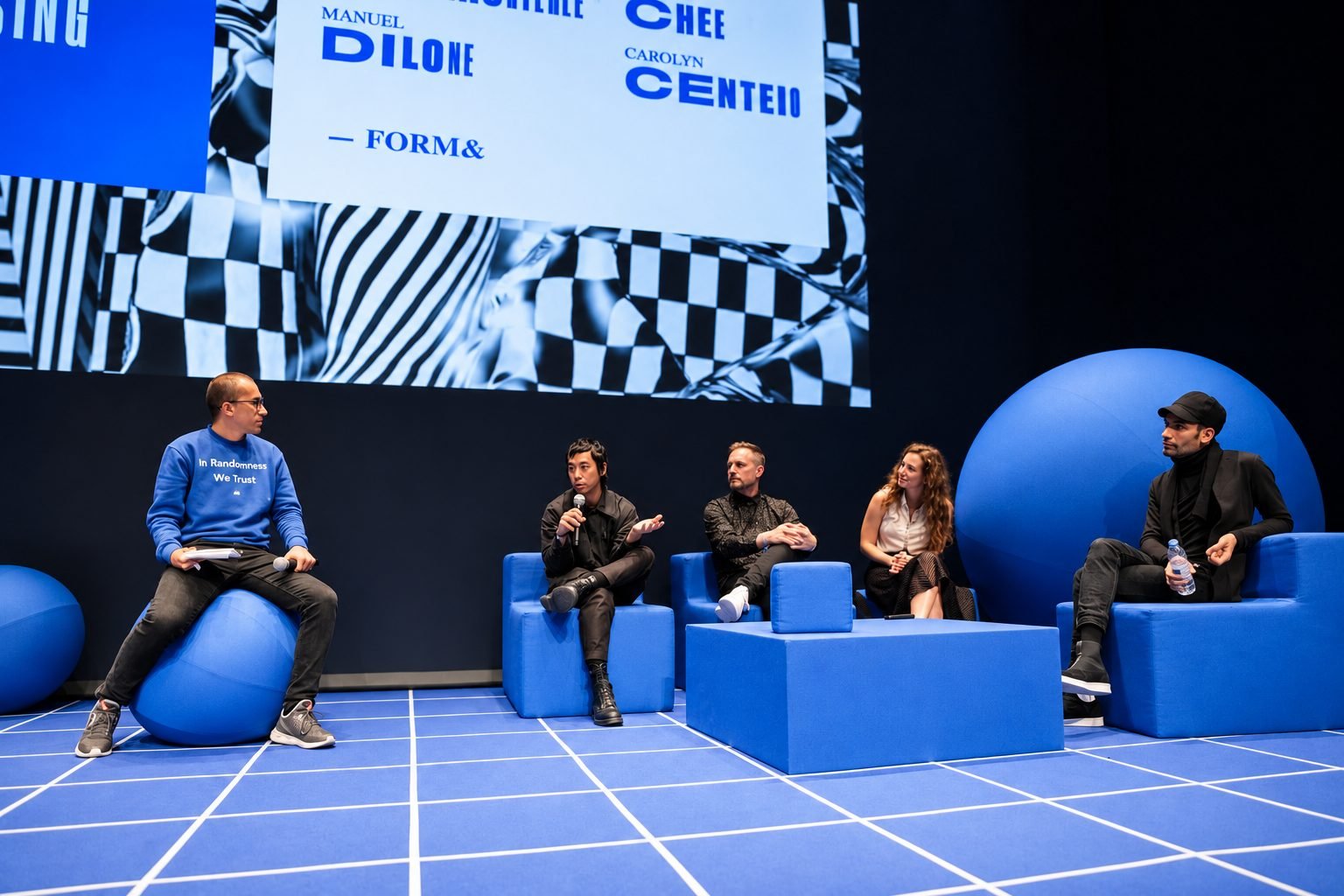 Event stand and elements Internet Age Media — Stage for IAM, Barcelona