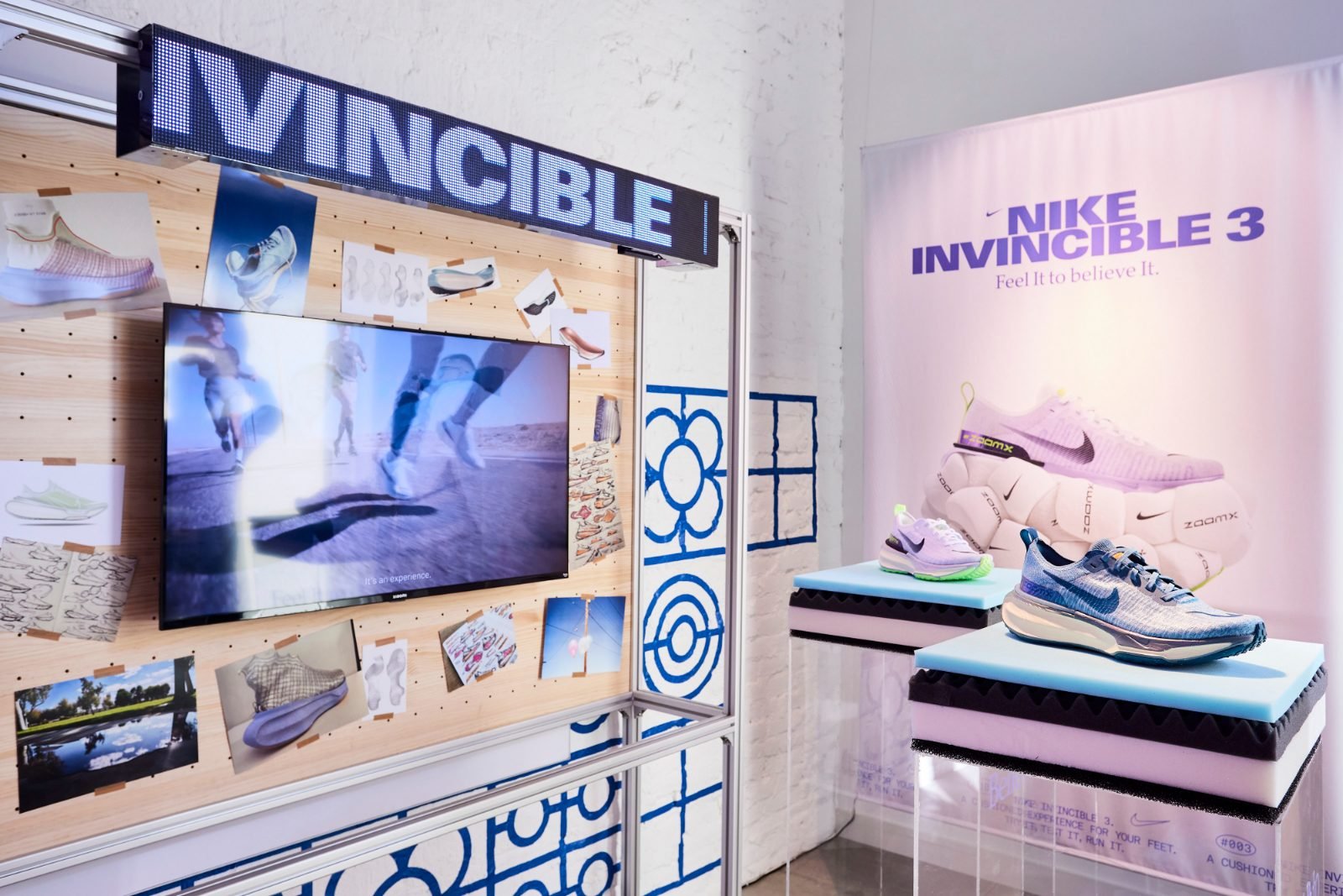 Event stand and elements Nike Invincible for Nike, Barcelona