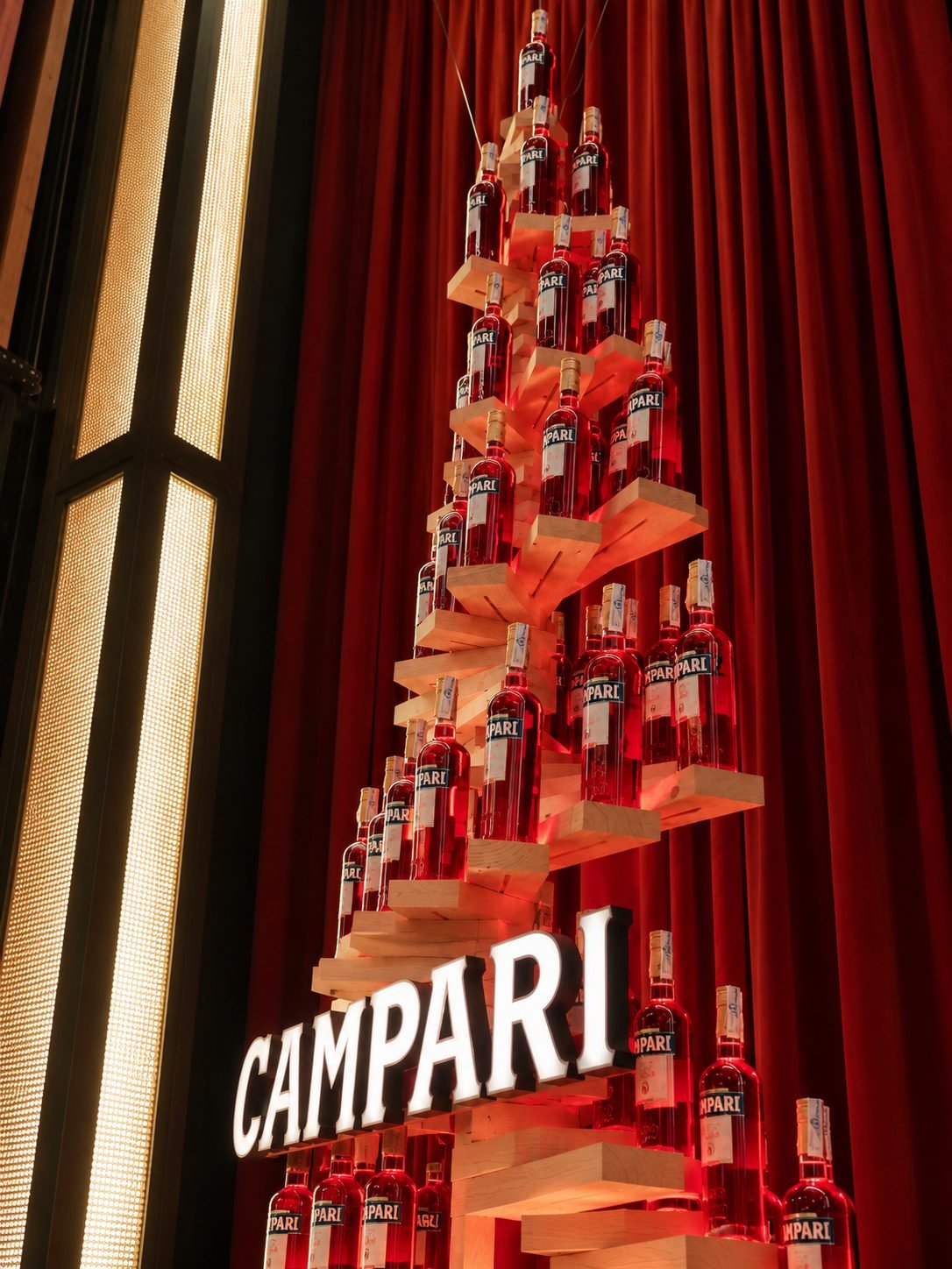 Installation Xmas Campari for Campari, Barcelona